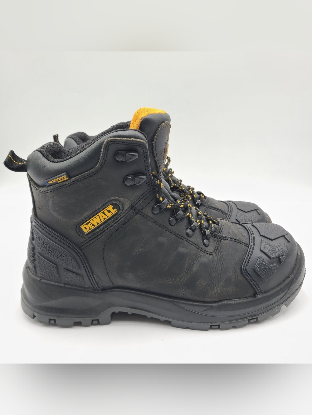 B31 DEWALT Hadley Steel Toe Waterproof Work Boot Blk Leather DXWP10051 Mens 9.5X